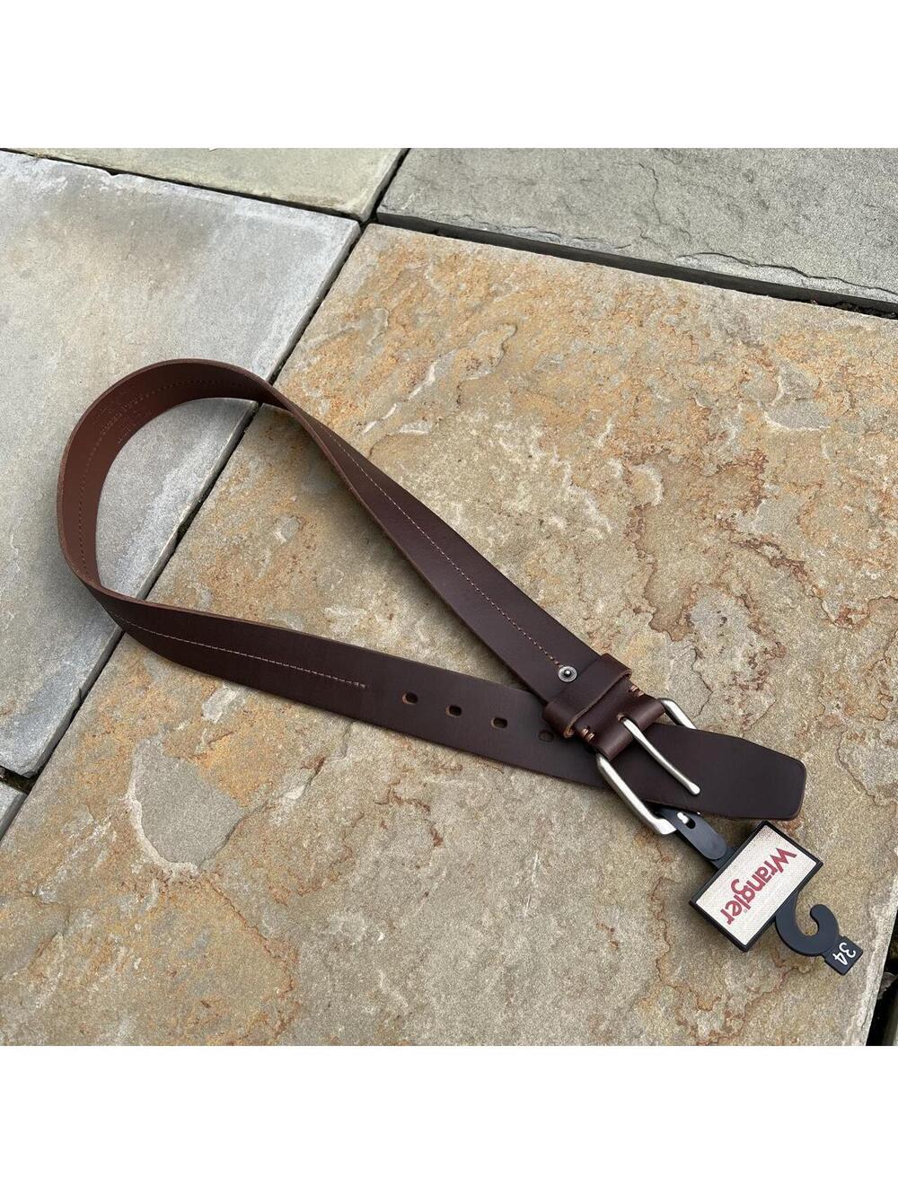 NWT Brown Leather Center Stitch Belt